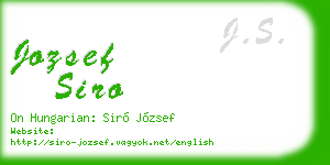 jozsef siro business card